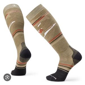 Smartwool Men's XL Snowboard Piste Machine Over The Calf Socks Brown